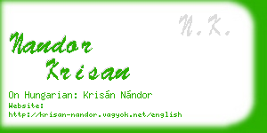 nandor krisan business card